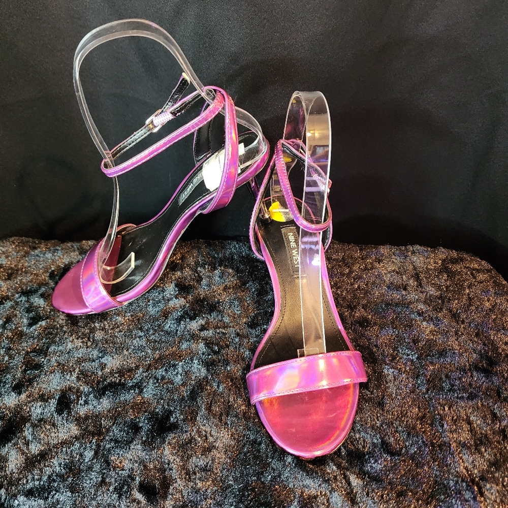 Nine West Size 5 Metallic Pink Heels